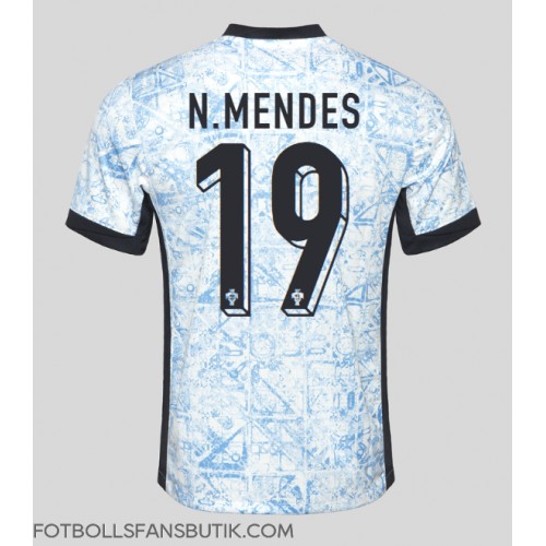 Portugal Nuno Mendes #19 Replika Bortatröja EM 2024 Kortärmad